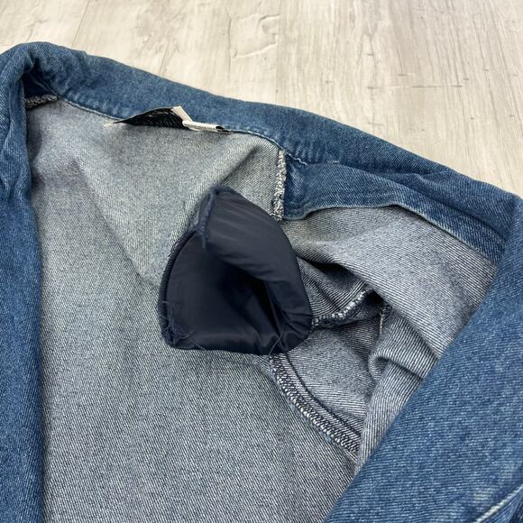 Lisa Josephs Vintage Longline Cotton Retro Oversized Denim Jean Jacket Pockets - Picture 8 of 10